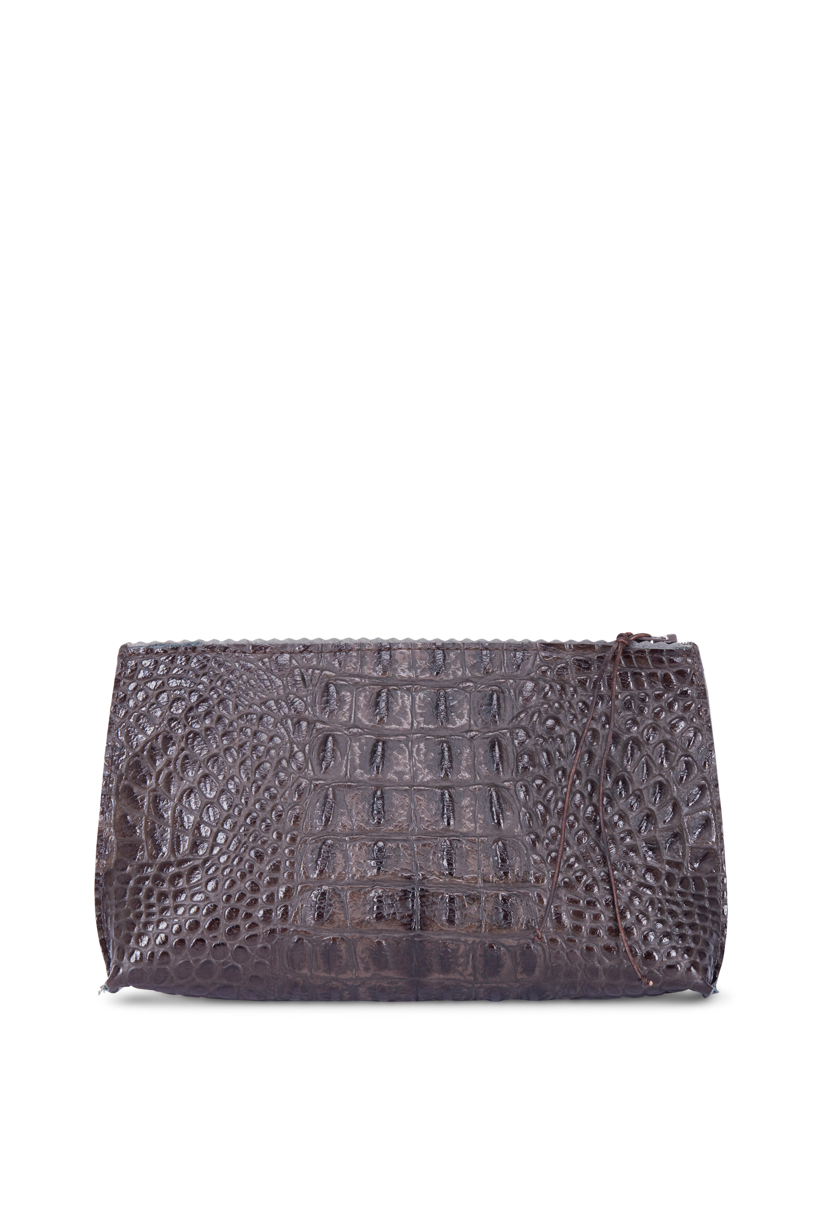 B May Bags - Granite Croc Embossed Essential Pouch