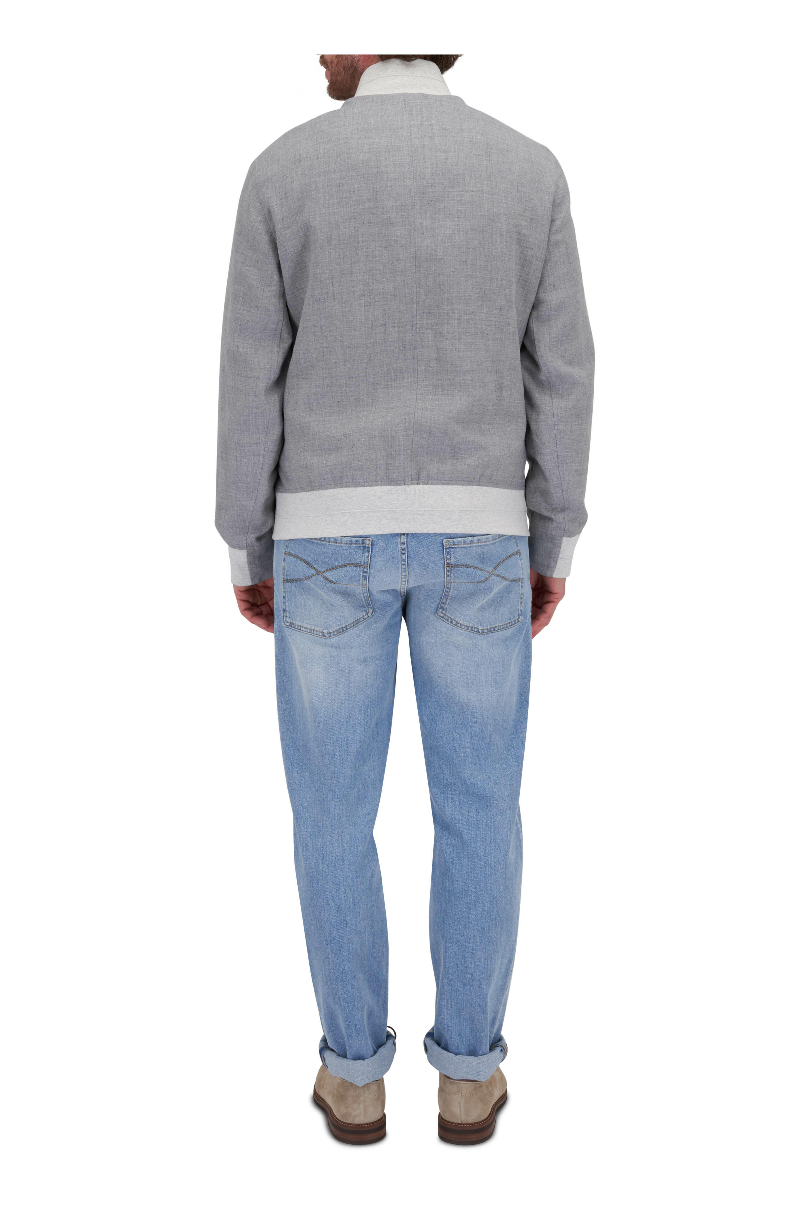 BRUNELLO CUCINELLI ジャケット シルバー系 メンズ ブレザー＆ウエストコート | Brunello Cucinelli
