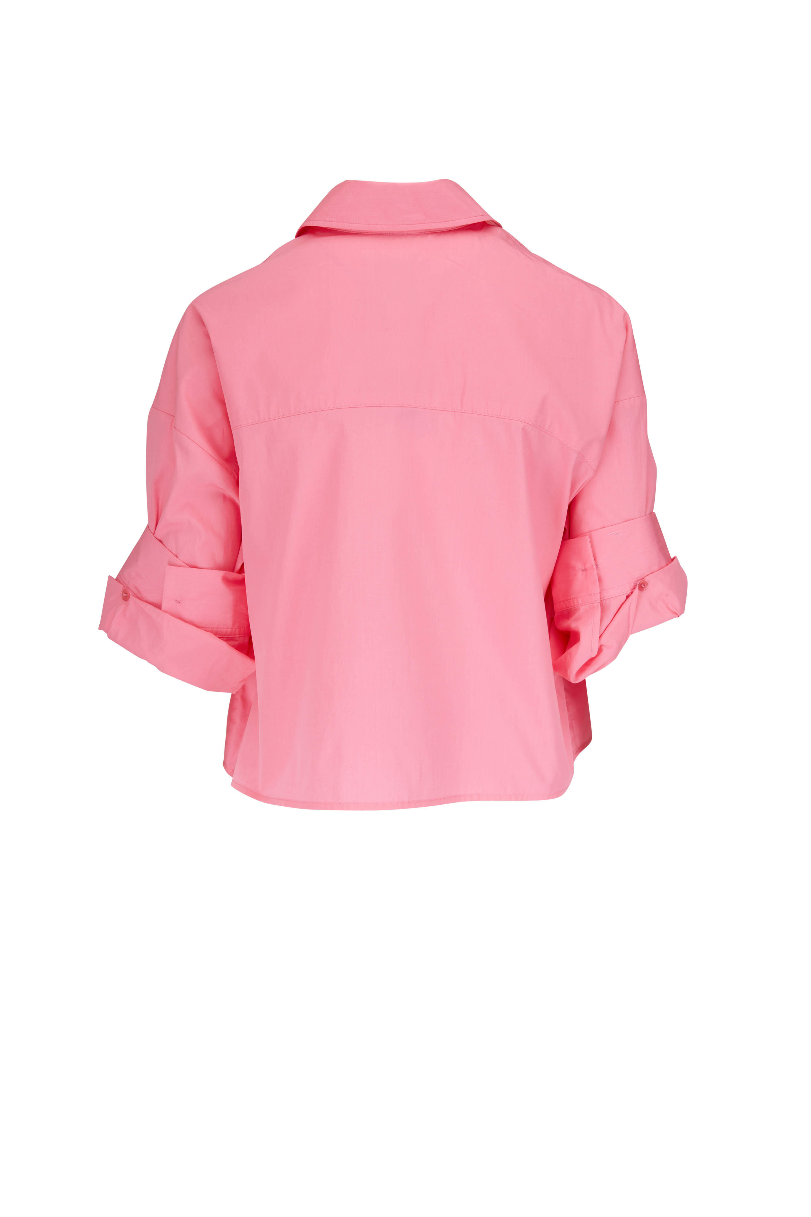 TWP - Next Ex Begonia Pink Crop Shirt | Mitchell Stores