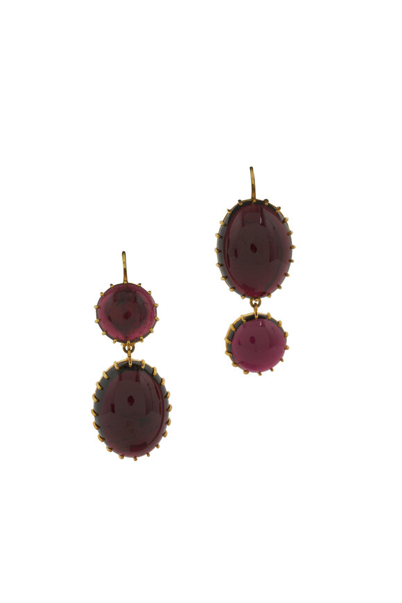 Renee Lewis Almandine Garnet Drop Earrings