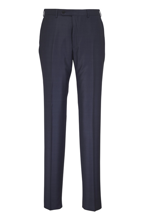Zegna Trofeo Navy Prince Of Wales Wool Suit - view 4