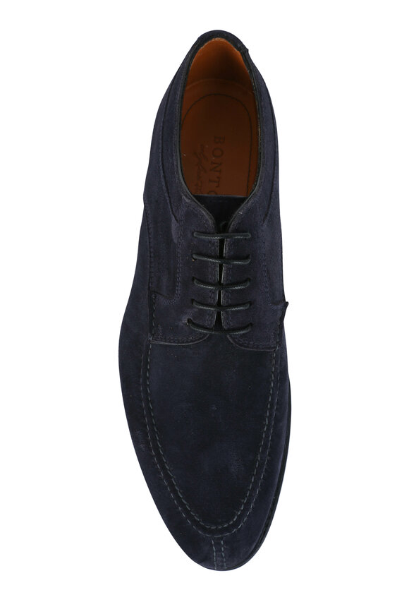 Bontoni - Quasimodo Blue Suede Derby Shoe | Mitchell Stores