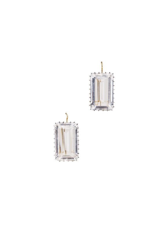 Renee Lewis 18k White Gold Rock Quartz Earring