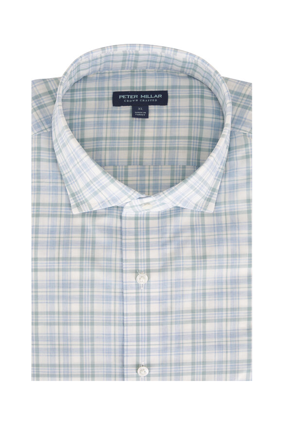 Peter Millar Tropea Light Willow Check Cotton Sport Shirt - view 1