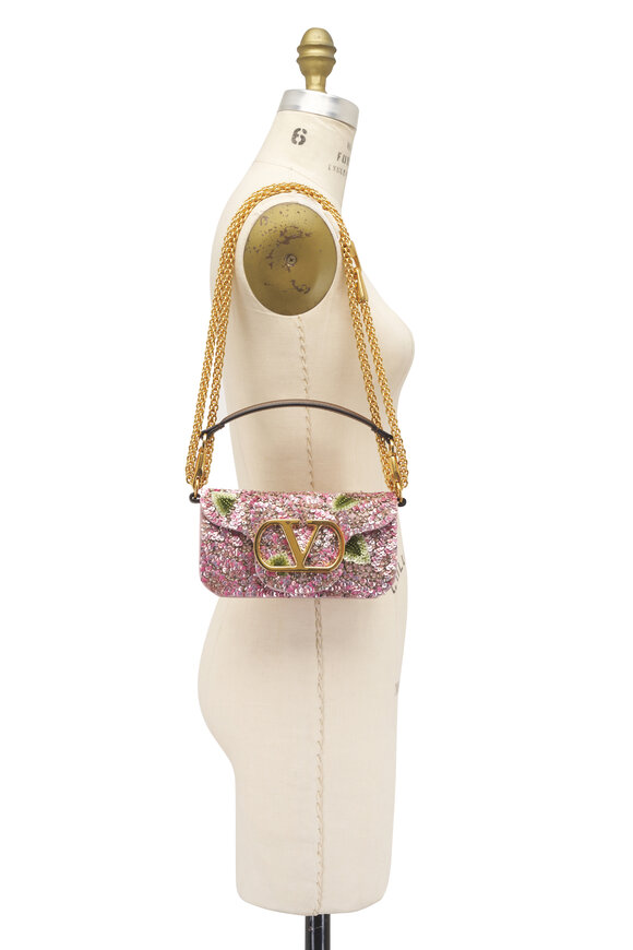 Valentino Garavani Small Loco Rose Sequin Shoulder Bag - view 7