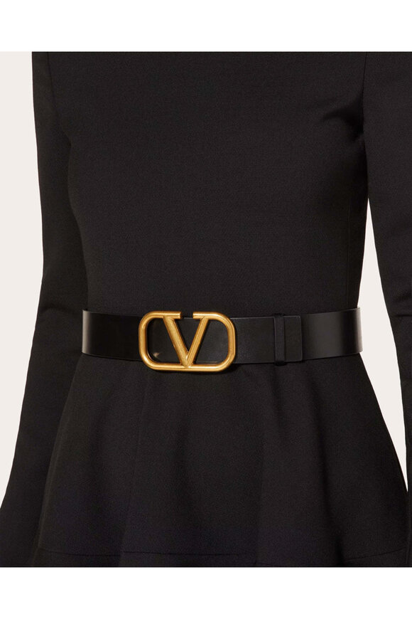 Valentino Garavani VLogo Nero & Rouge Reversible Signature Belt, 40mm - view 3