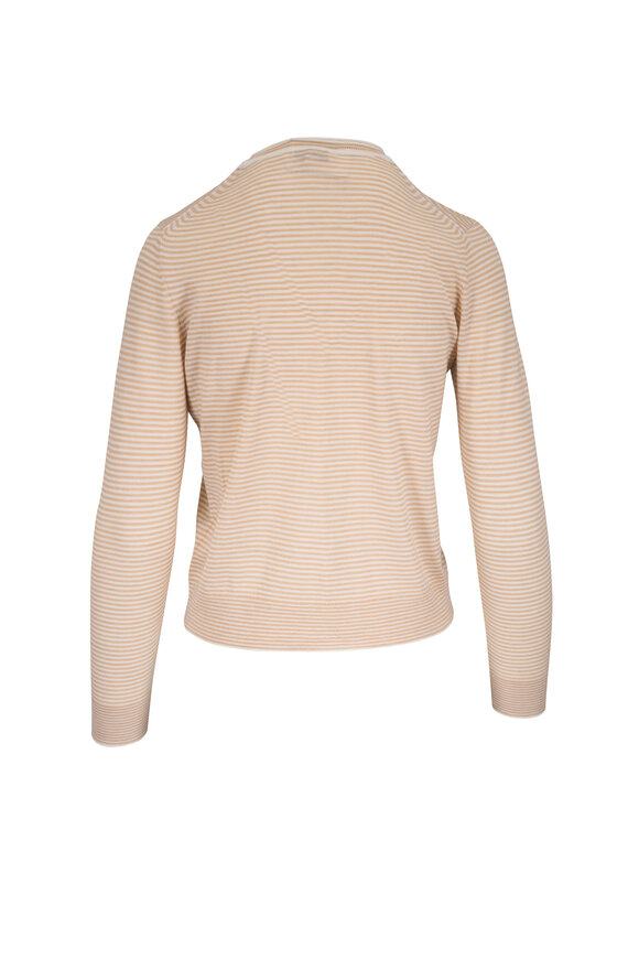 Lafayette 148 New York - Dune & White Stripe Cashmere Sweater