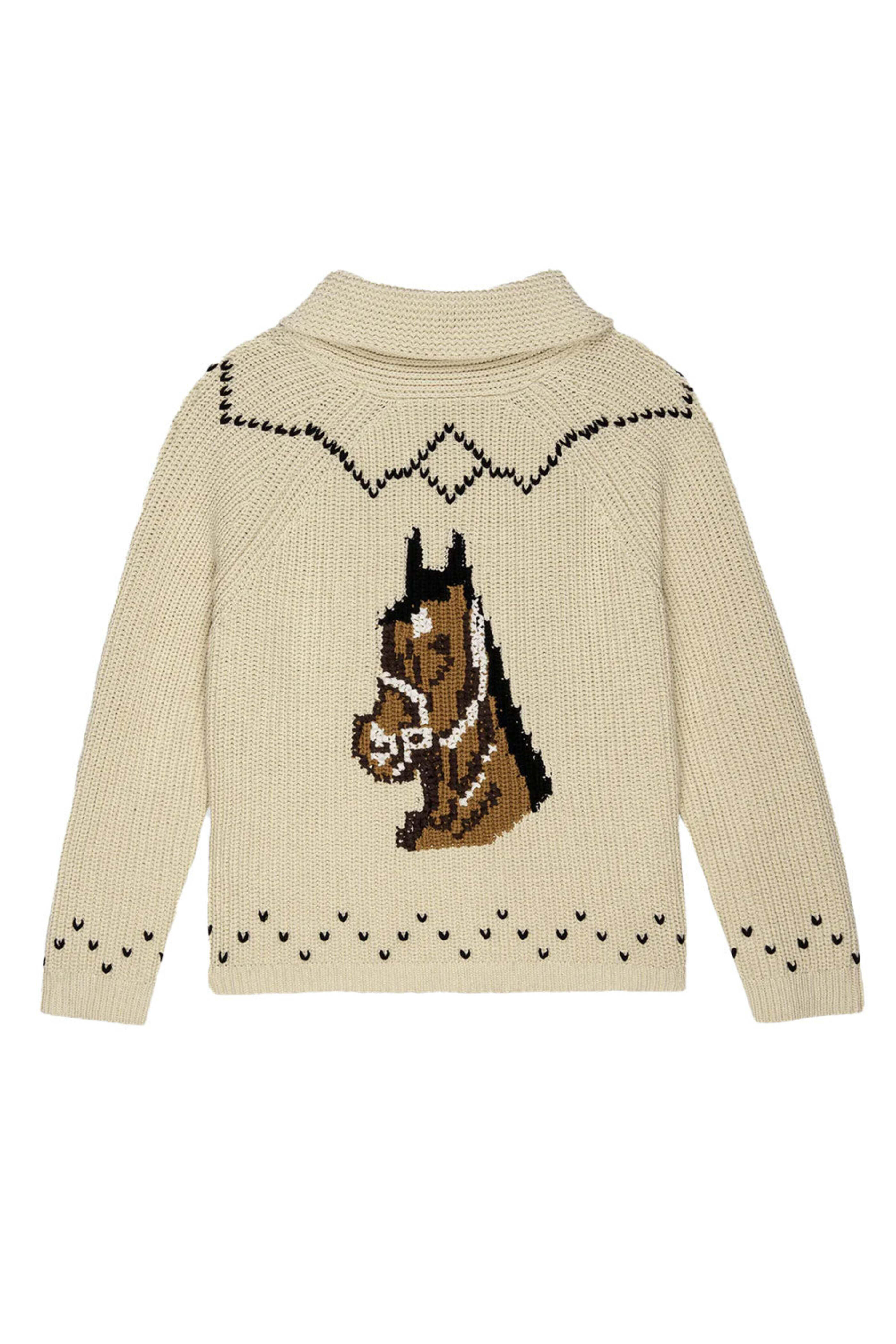 The Great - Cream Horse Lodge Cardigan