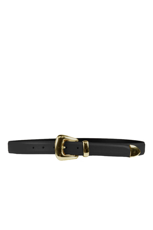 Gavazzeni Erica Nero Leather Belt