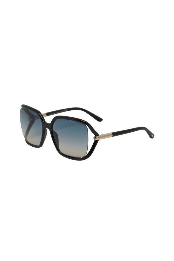 Tom Ford Eyewear - Solange-02 Polarized Shiny Black Sunglasses