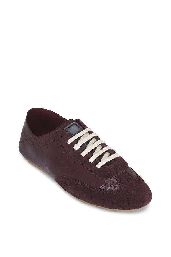 Saint Laurent Lewis Vintage Bordeaux Suede Sneaker - view 1