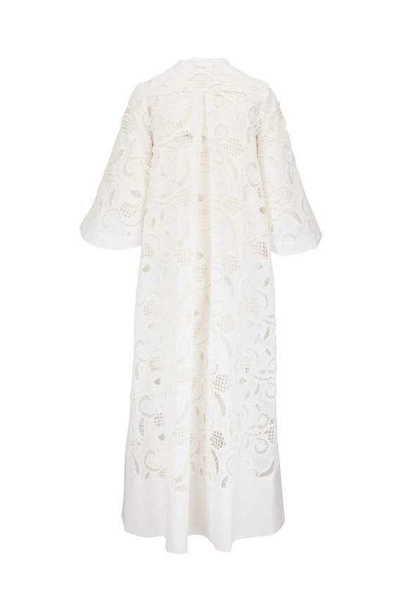 Dorothee Schumacher - Generous Gaze Camellia White Cotton Macramé Kaftan