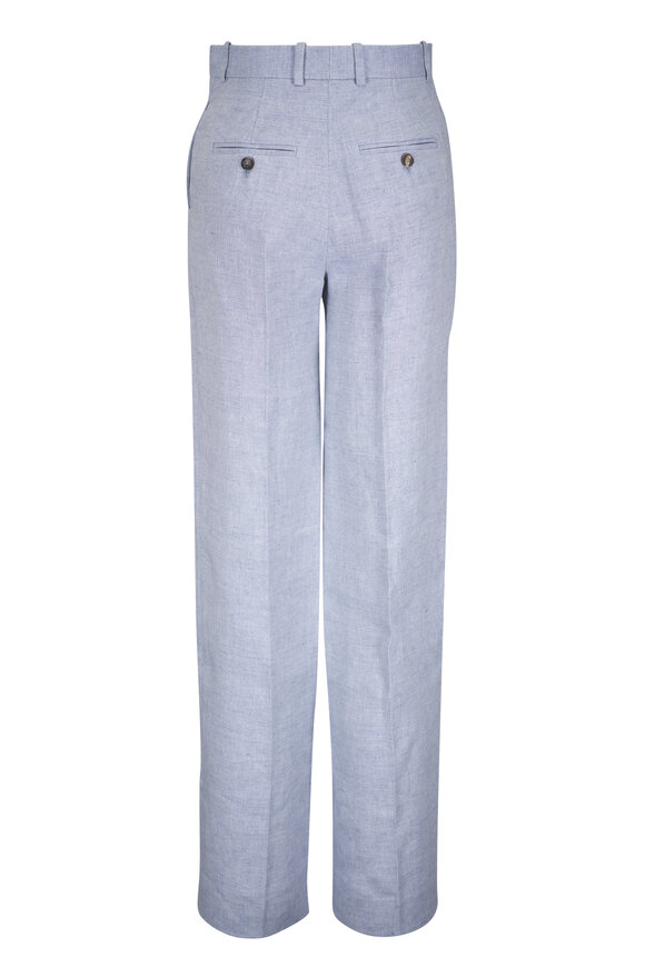 Loro Piana Goldie Light Blue Linen Pant - view 2