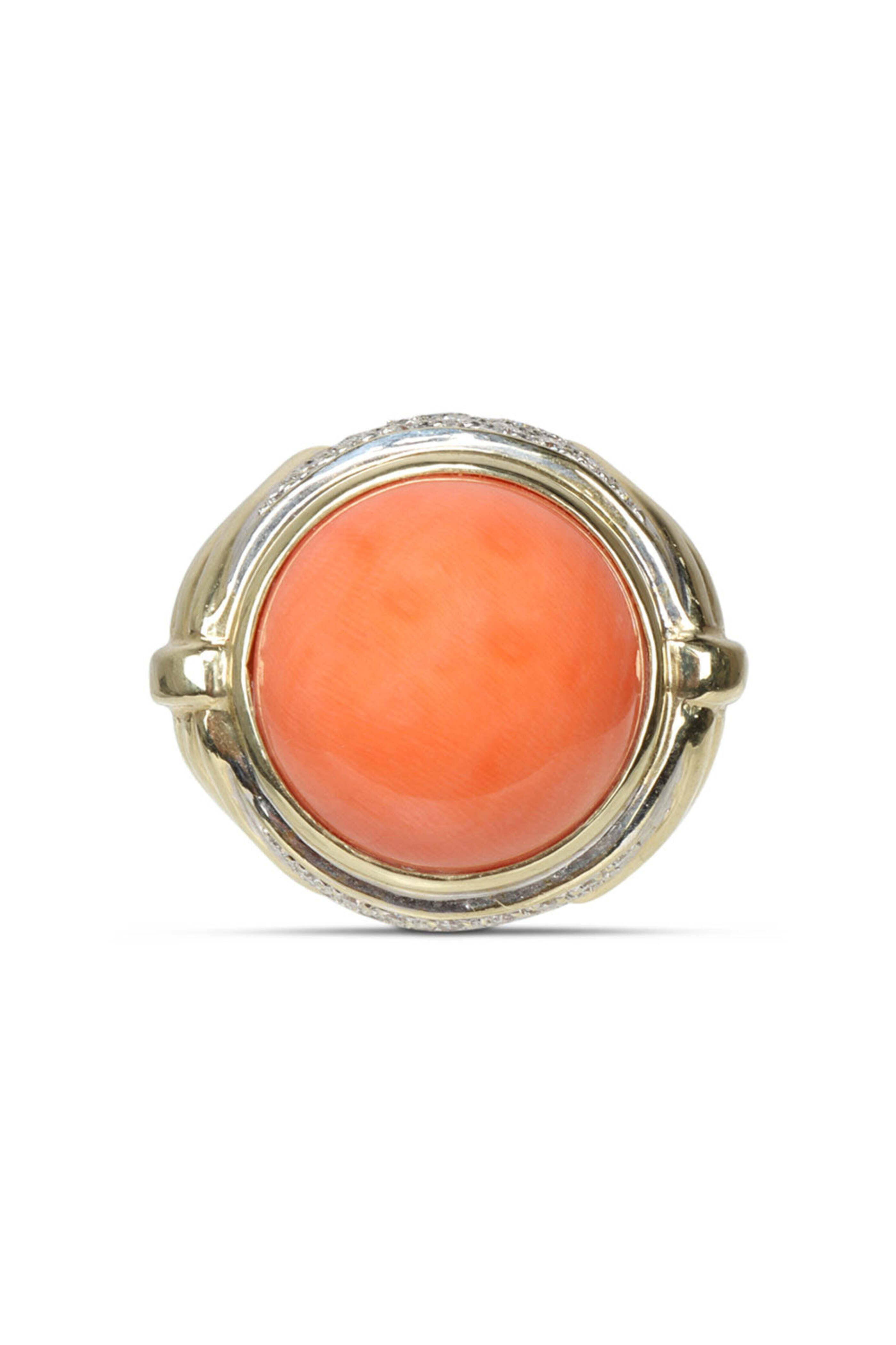 Excalibur - Coral and Diamond Ring
