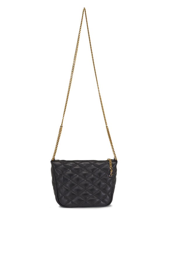 Saint Laurent Mini Cassandre Black Quilted Leather Hobo Bag - view 3