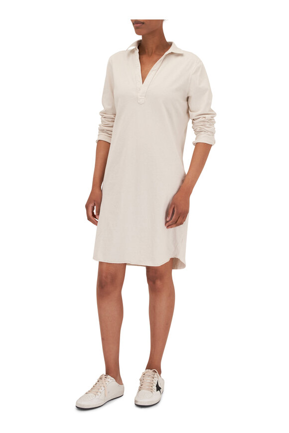 Frank & Eileen - Nicole Vintage White Henley Shirt Dress