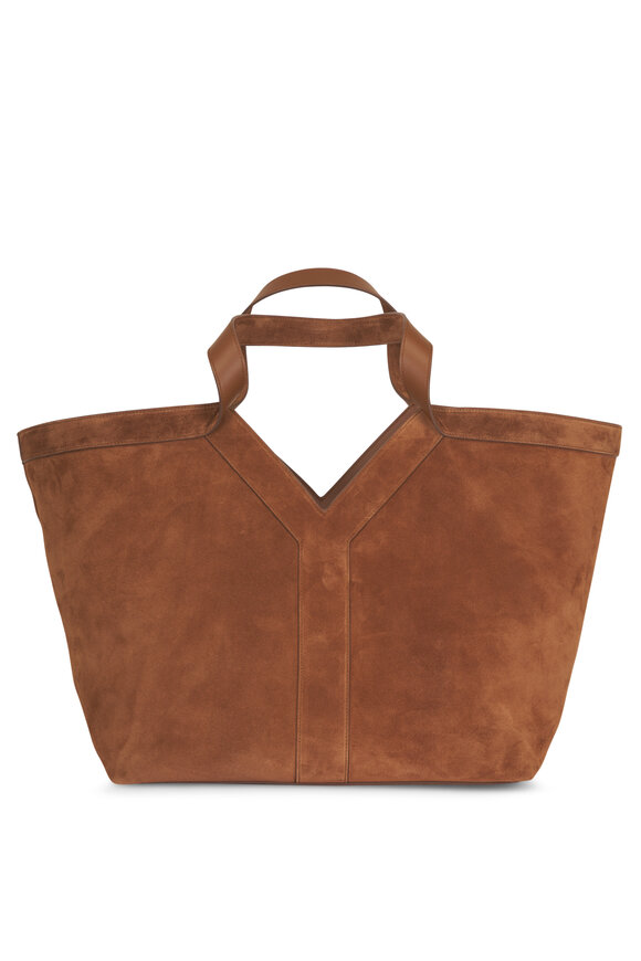 Saint Laurent Y Caramel Suede Tote - view 1