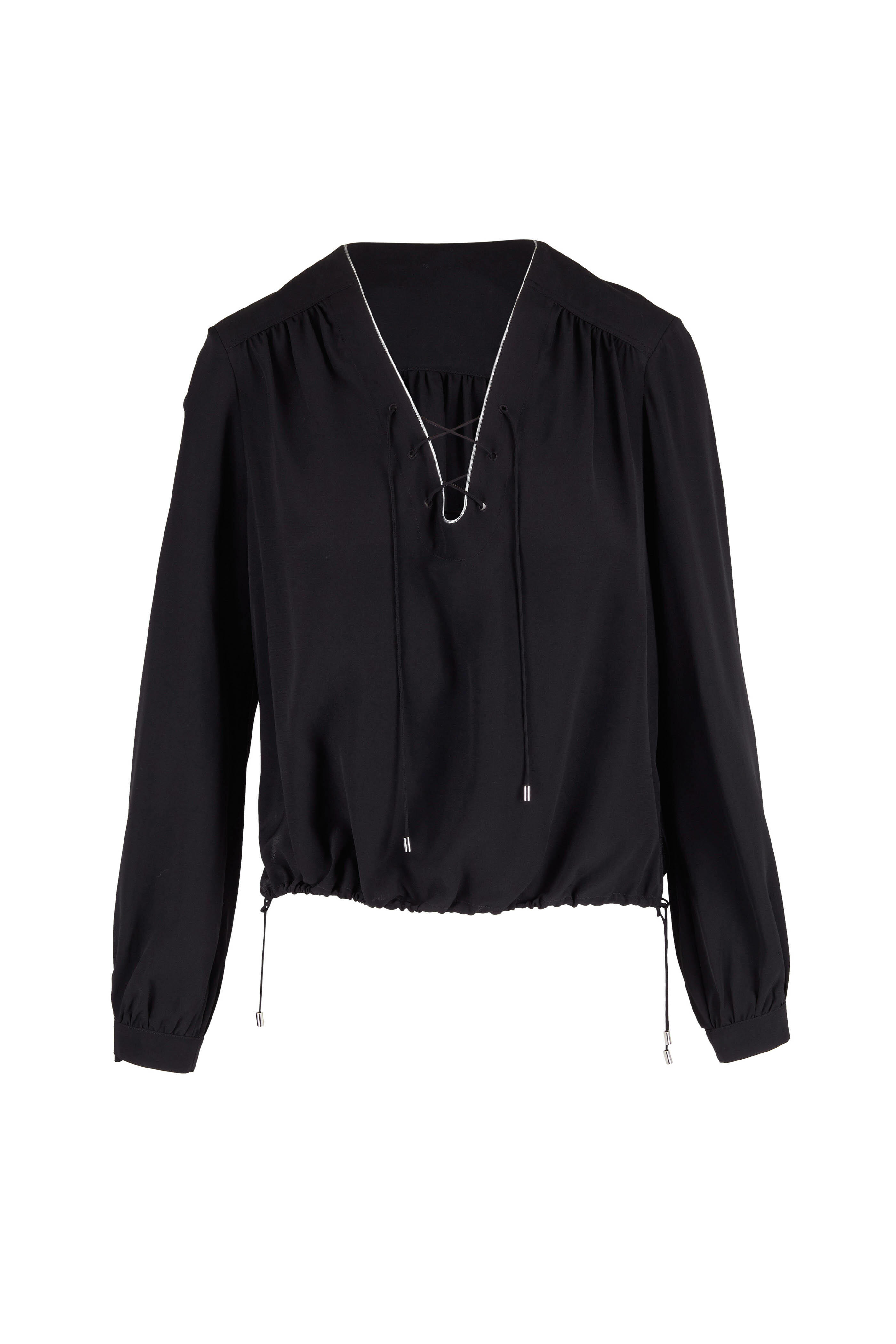 Dorothee Schumacher - Fluid Volumes Black Silk Blouse