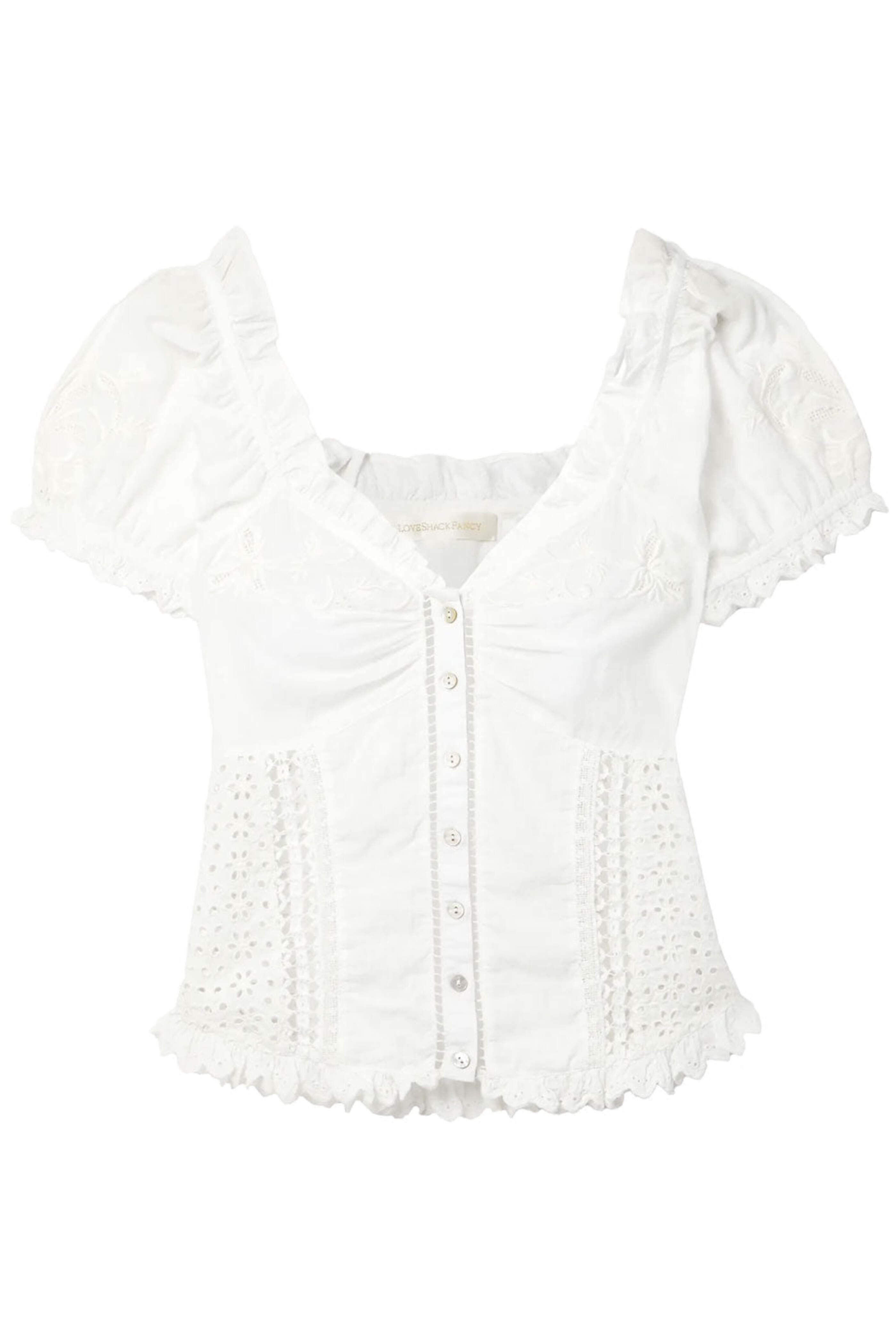 Loveshackfancy - Antique White Eyelet Bryant Top