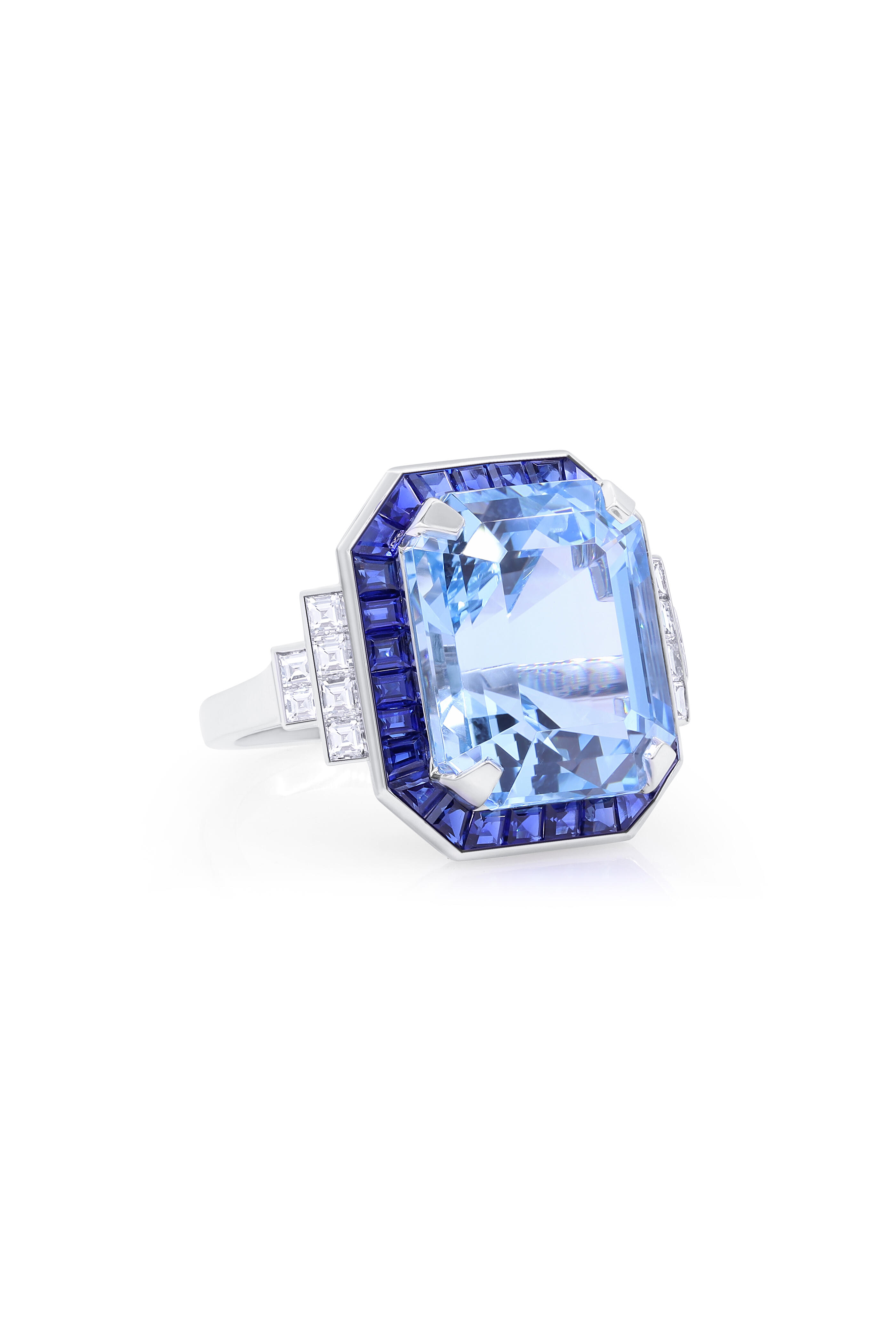 Oscar Heyman - Platinum Diamond & Sapphire Ring