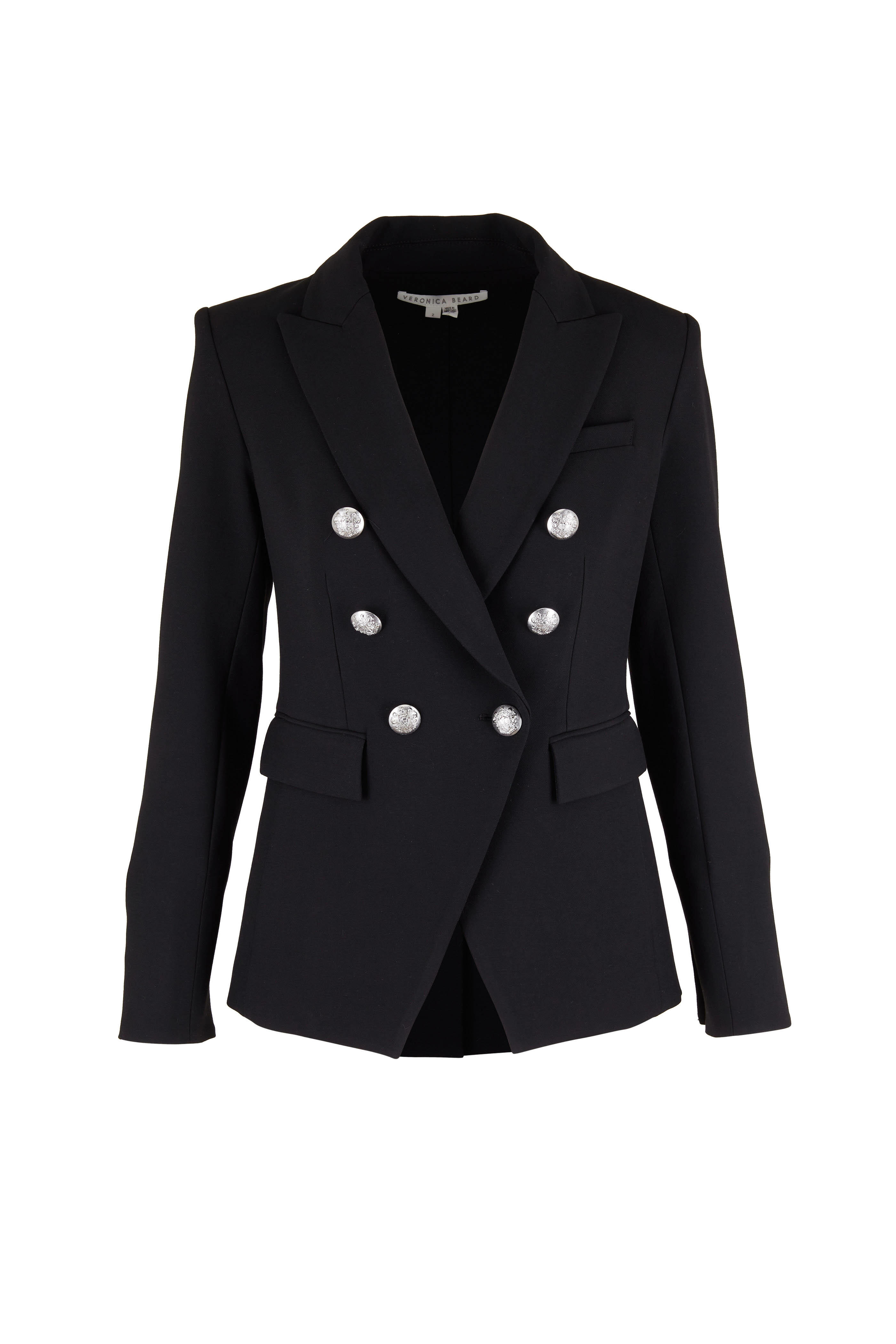 Veronica Beard - Millar Black Double-Breasted Dickey Jacket