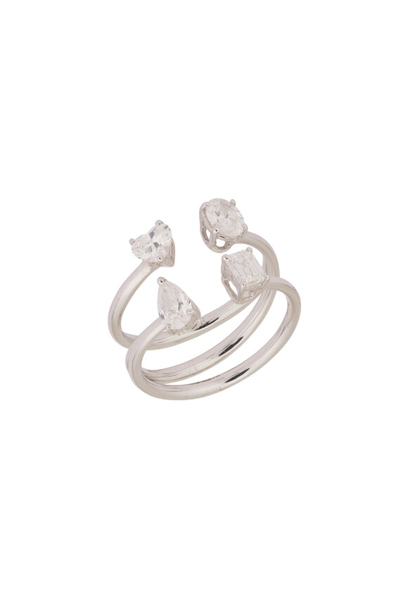 ZYDO 18k White Gold Diamond Hope Ring - view 1