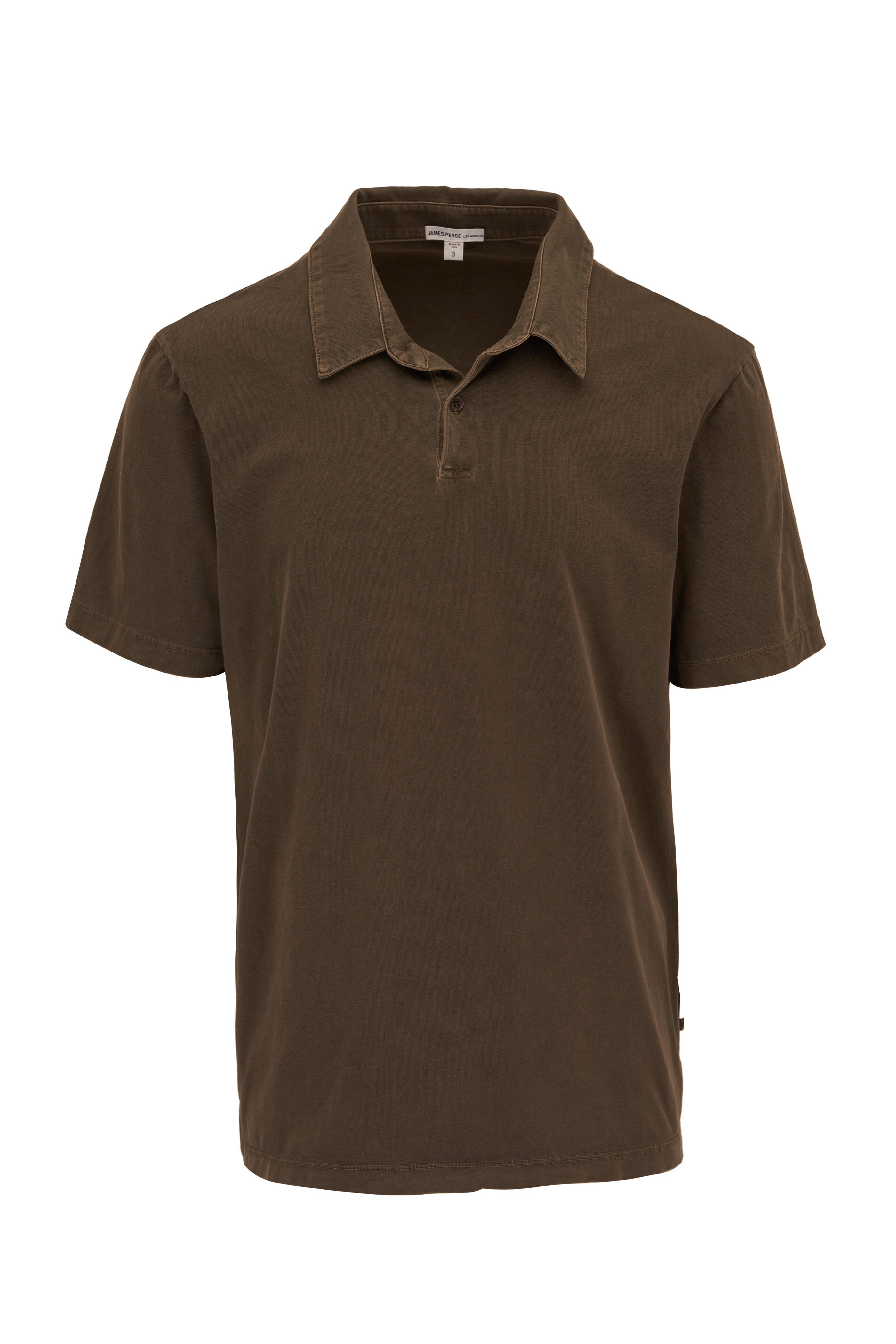 James Perse - Faded Green Cotton Short Sleeve Polo