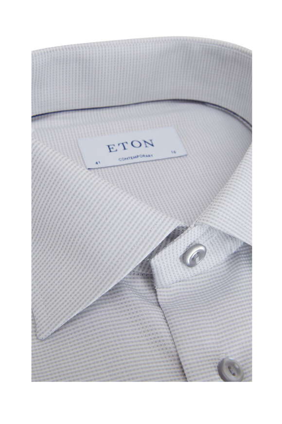 Eton - Light Gray Cotemporary Fit Sport Shirt 