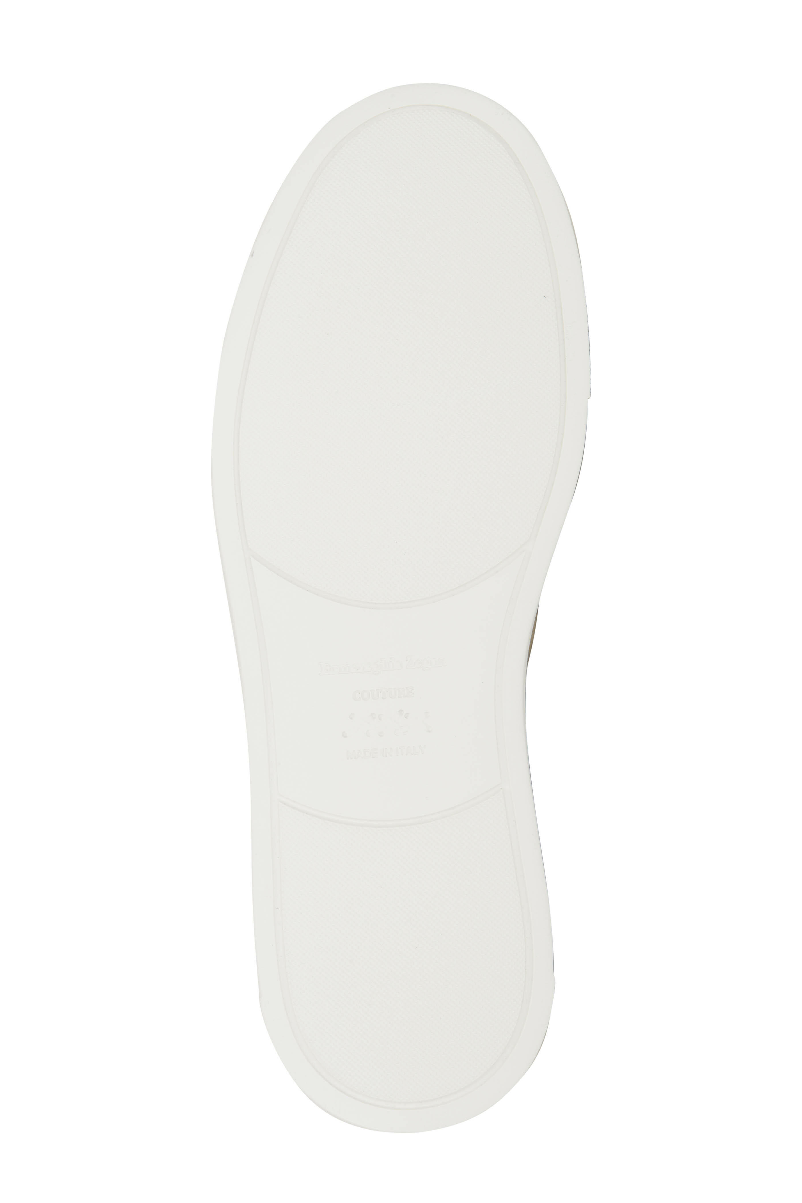 Zegna - Cream Canvas Triple Stitch Sneaker