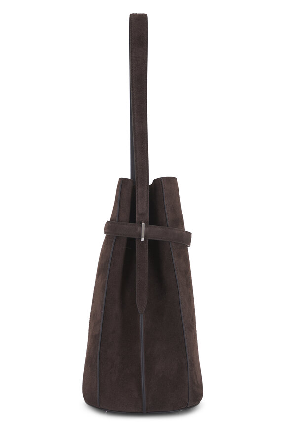 Totême Brown Suede Belted Bucket Bag - view 3