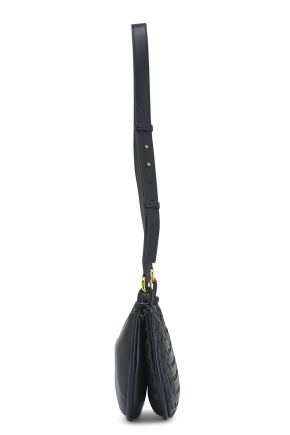 Bottega Veneta - Gemelli Black Leather Multipocket Shoulder Bag