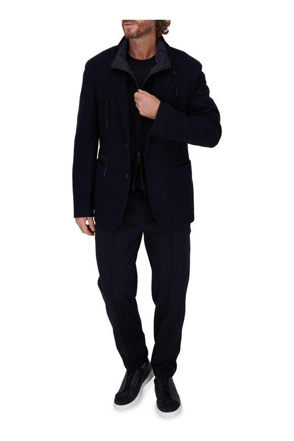 Zegna - Navy High Performance Wool Pant