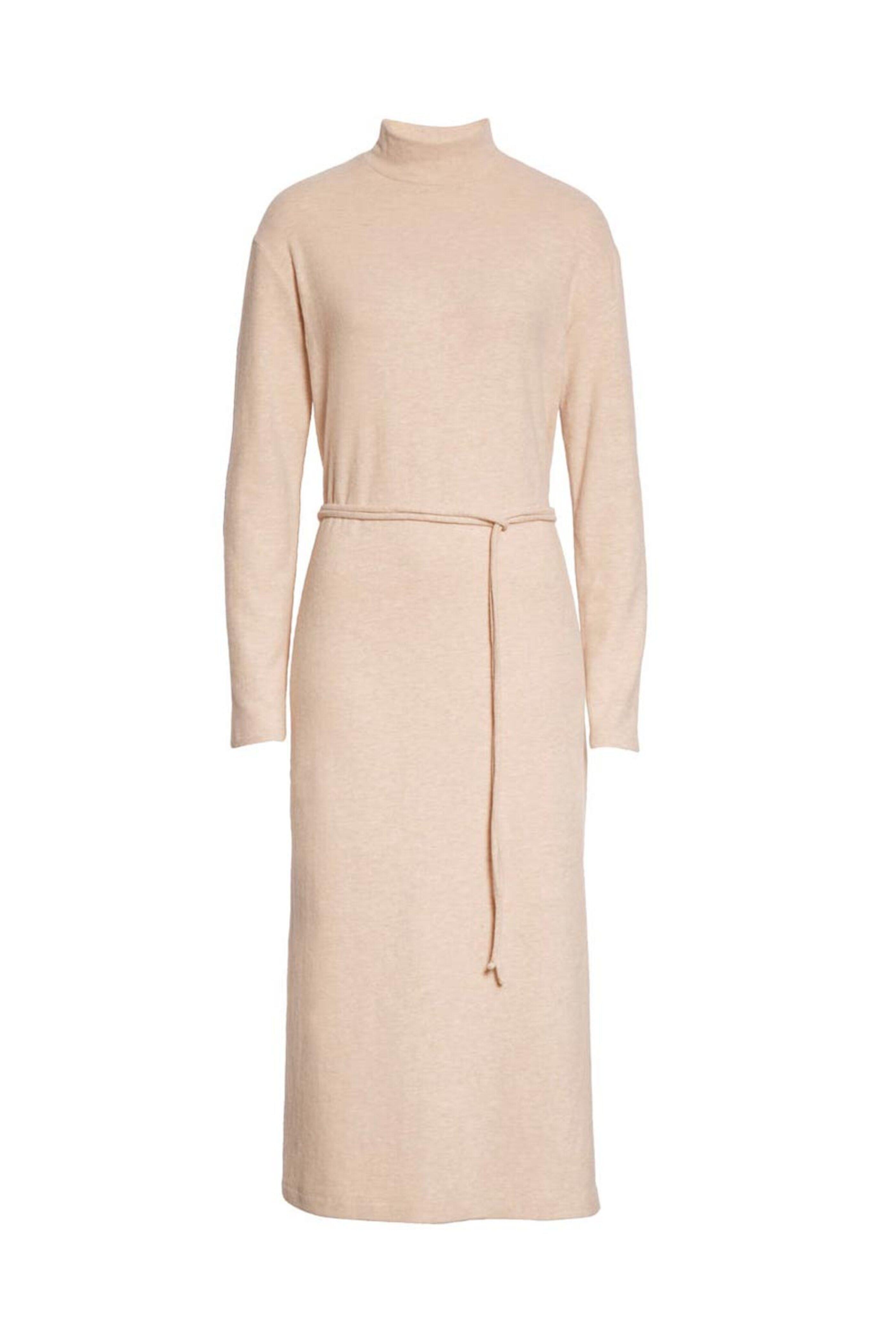 vince turtleneck midi dress Women's Elbow-Sleeve Turtleneck Dress, Black, Size XL