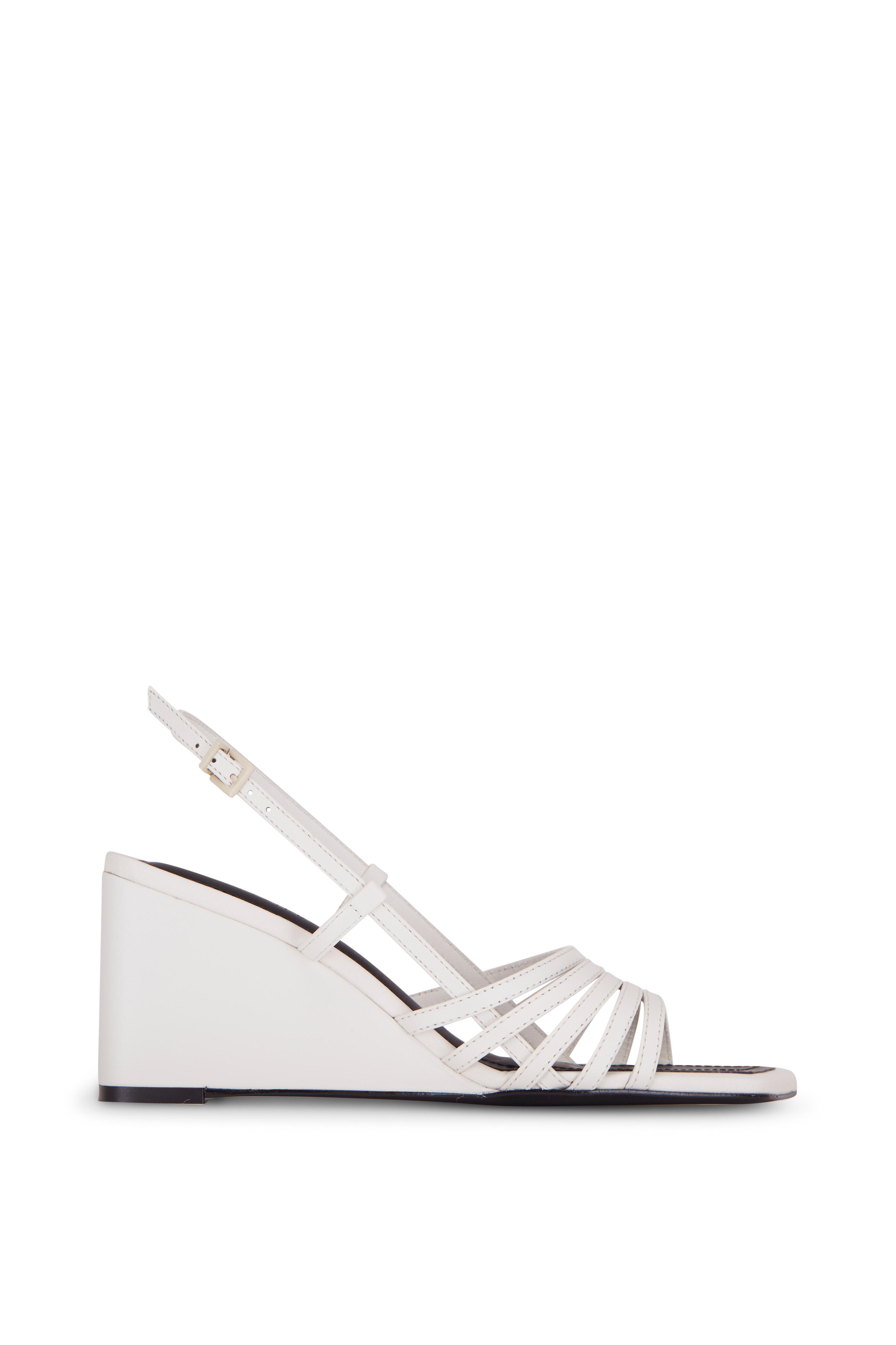 Mercedes Castillo - Julia Cream Leather Slingback Wedge