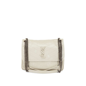 Saint Laurent - Niki Monogram Cream Leather Medium Shoulder Bag