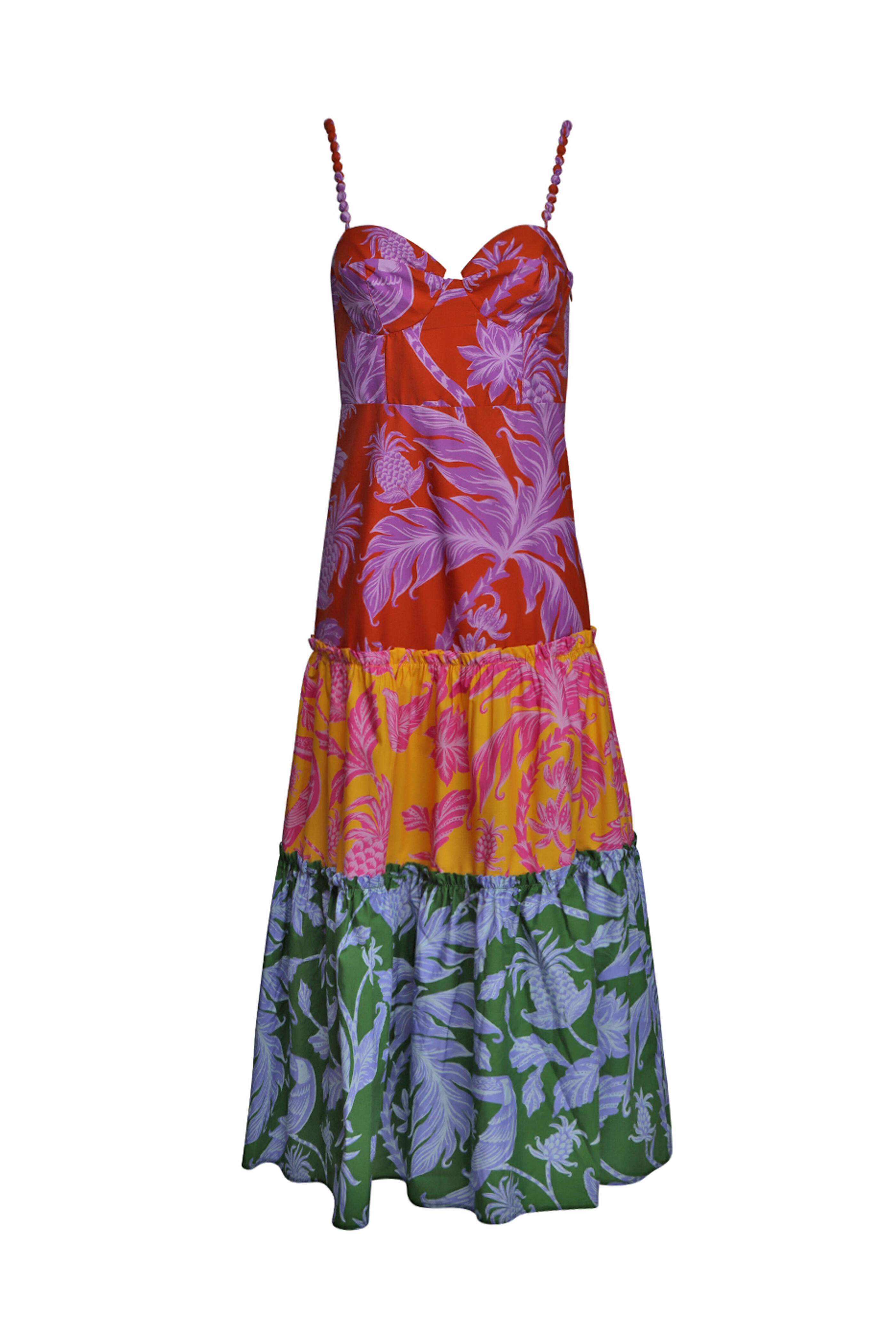 Farm Rio - Tropical Swing Mix Midi Dress