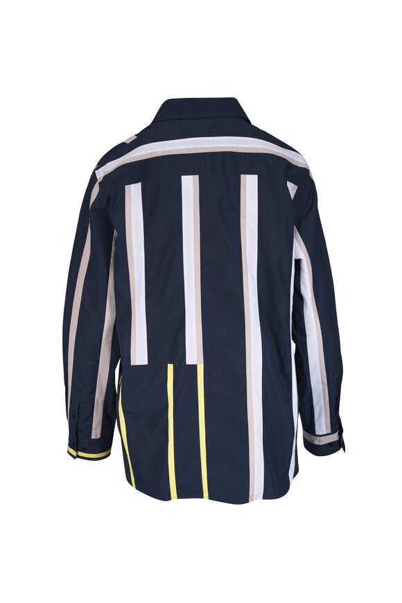 Loewe Multicolor Stripe Cotton Poplin Patchwork Shirt - view 3