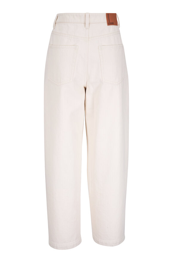 Lafayette 148 New York Kent Washed Ecru Barrel Leg Ankle Jean - view 3