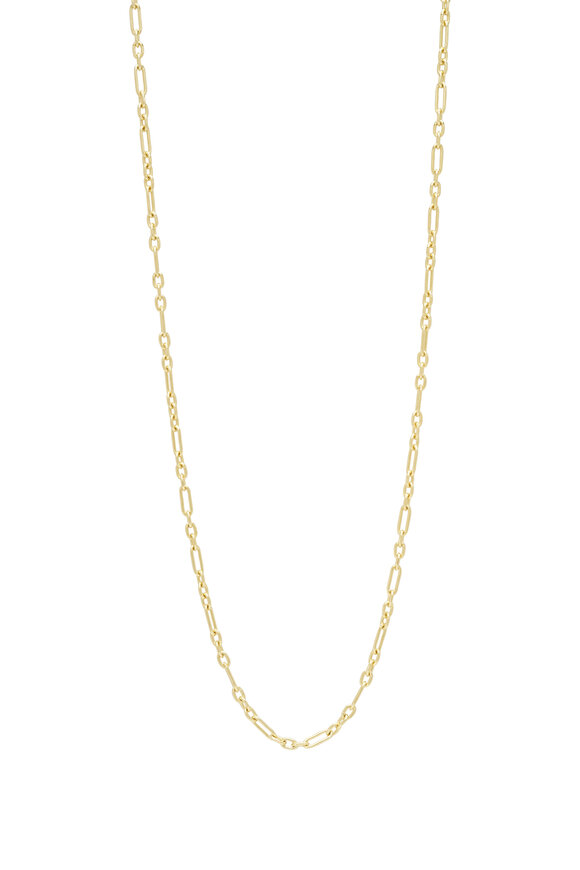 Claudia Mae - 14k Yellow Gold Small Mixed Chain Link Necklace