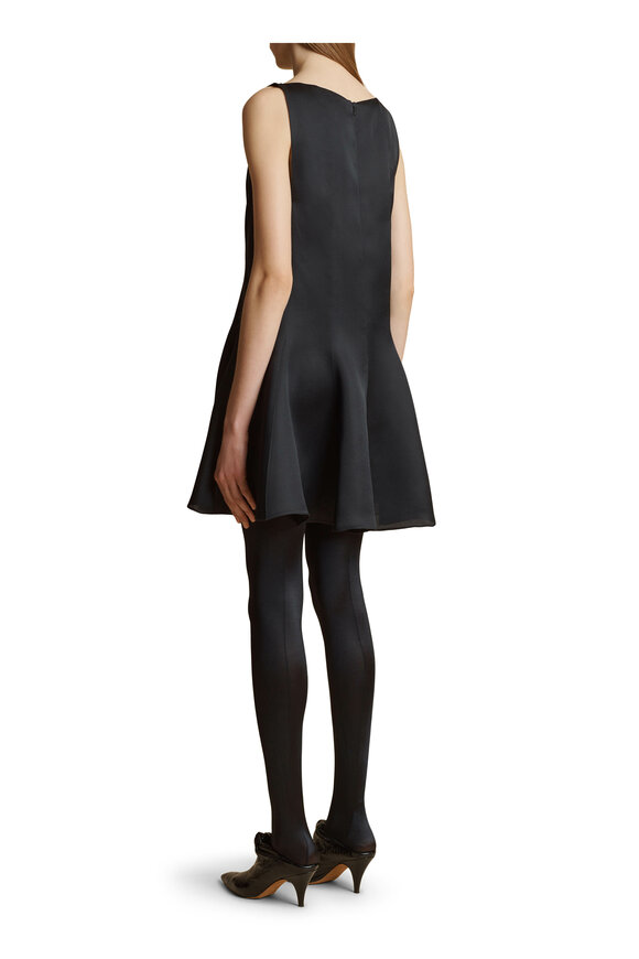 Khaite - Mags Black Silk Mini Dress