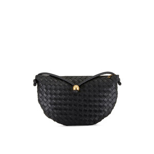 BOTTEGA VENETA★Intrecciomirage Leather Shoulder Bag Bottega Veneta Loop Intrecciato Metallic Leather Shoulder