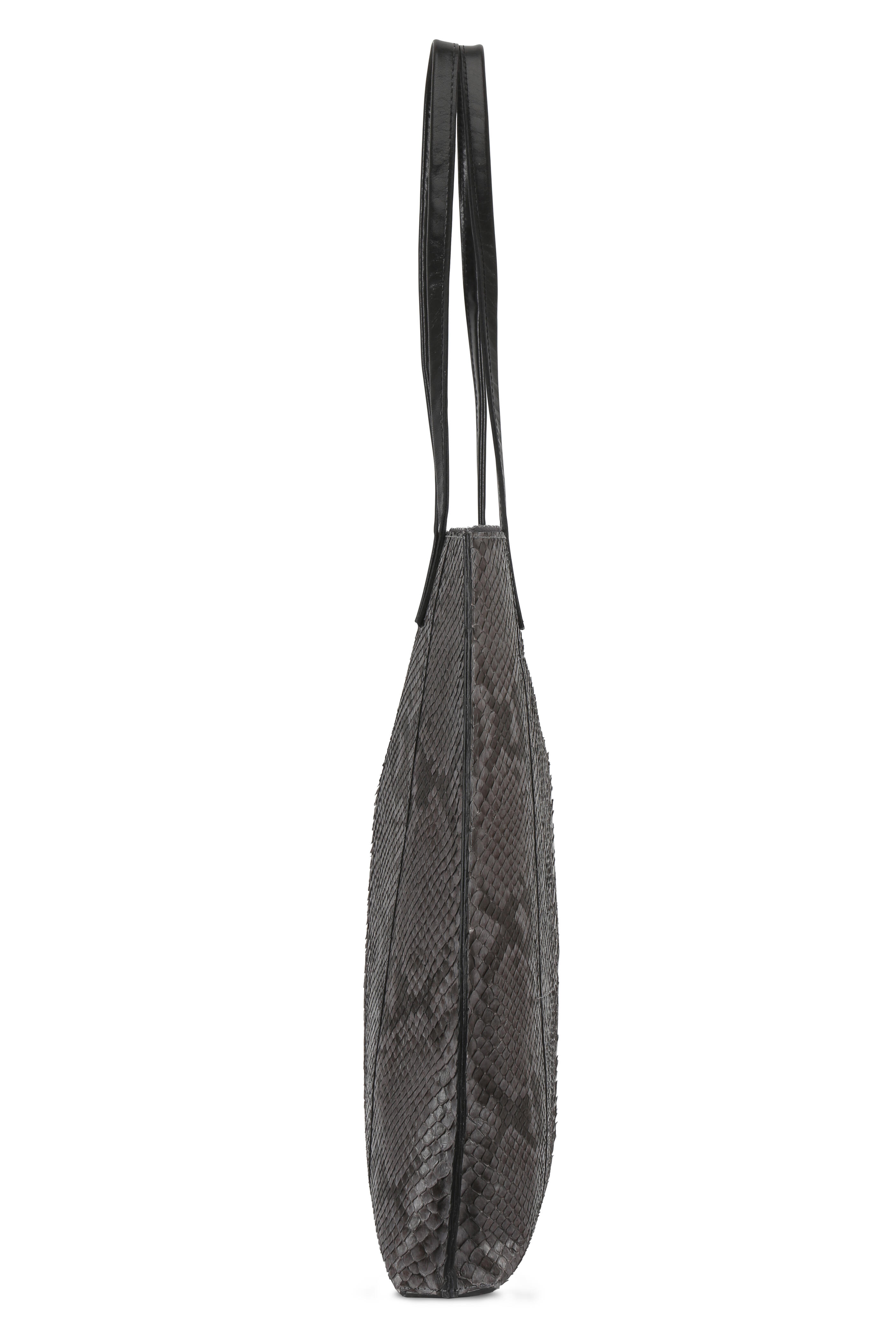 B May Bags - Shadow Python Skinny Vertical Shopper