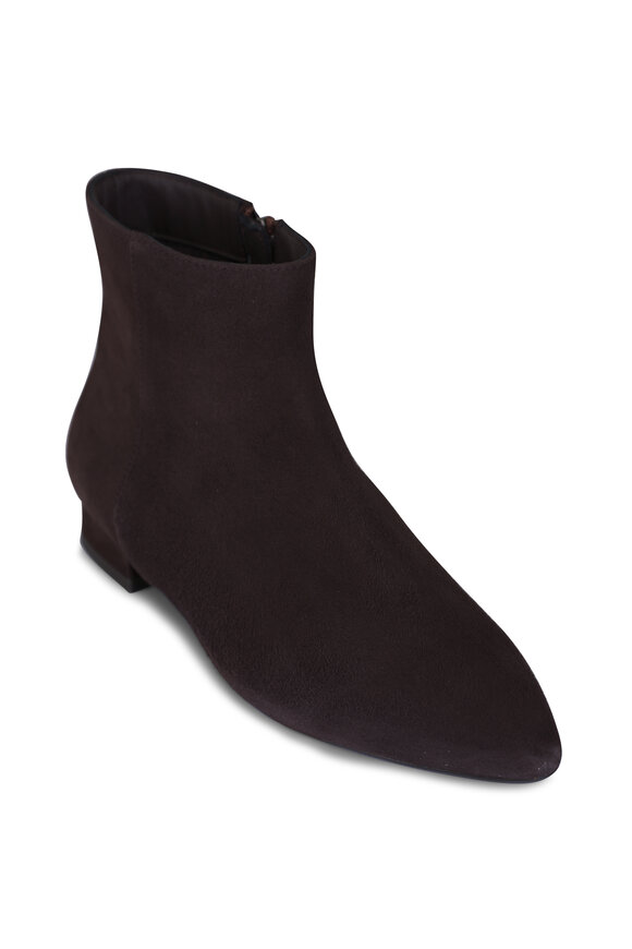 Aquatalia Priscilla Espresso Suede Bootie