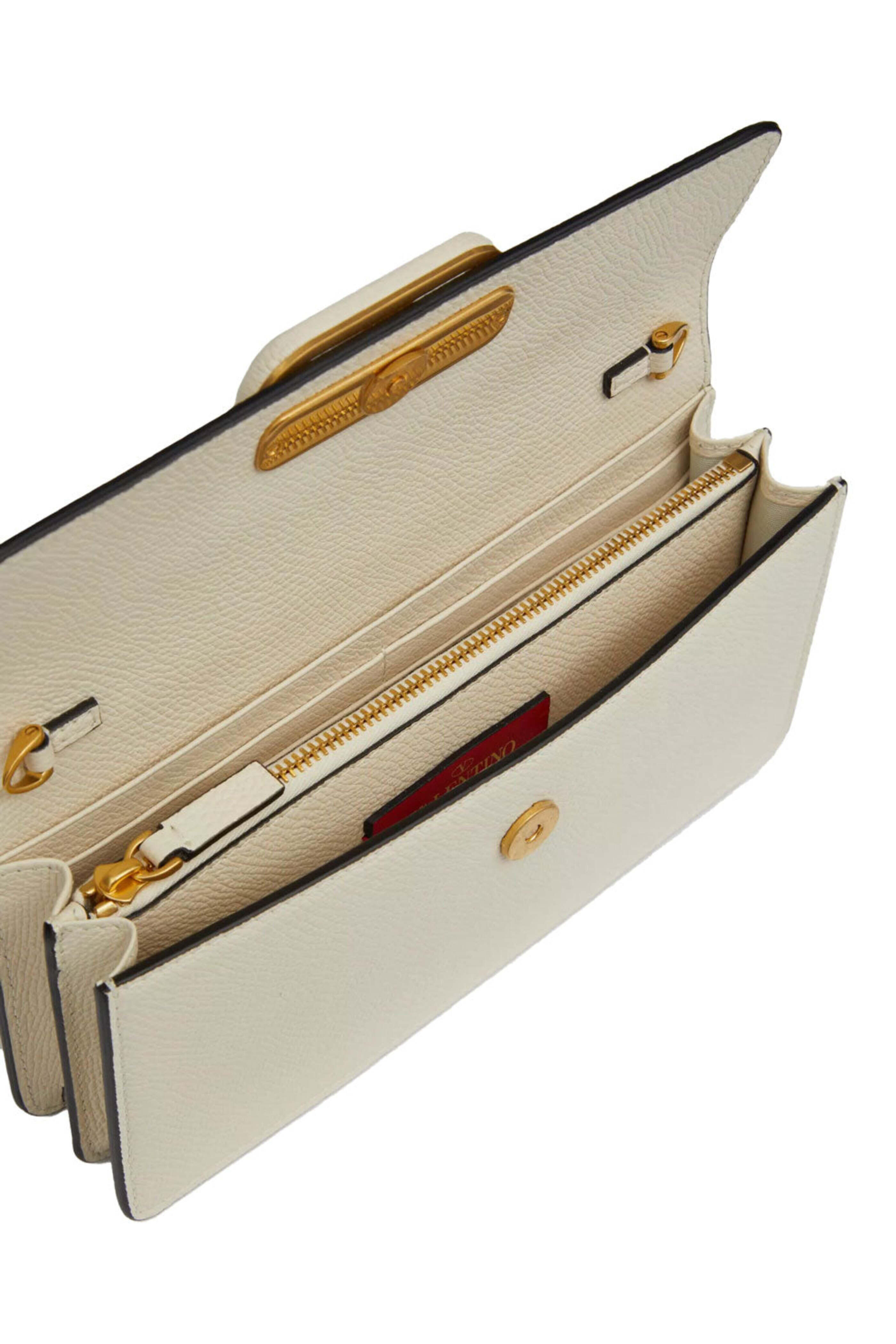 ショルダーバッグ・ポシェット VALENTINO GARAVANI Ivory Leather Vlogo Crossbody Bag Valentino Garavani - Ivory VLogo Crochet Shoulder Bag