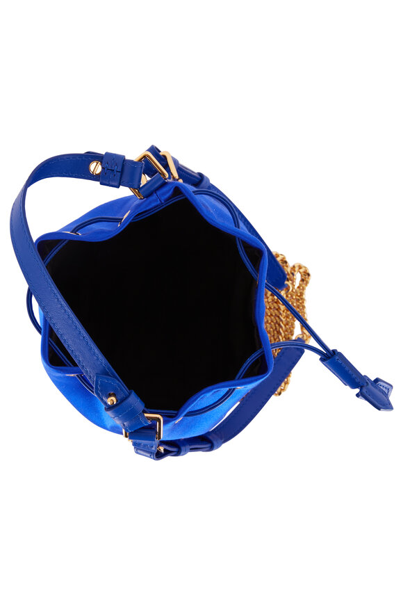 Tom Ford - Electric Blue Satin Small Bucket Bag