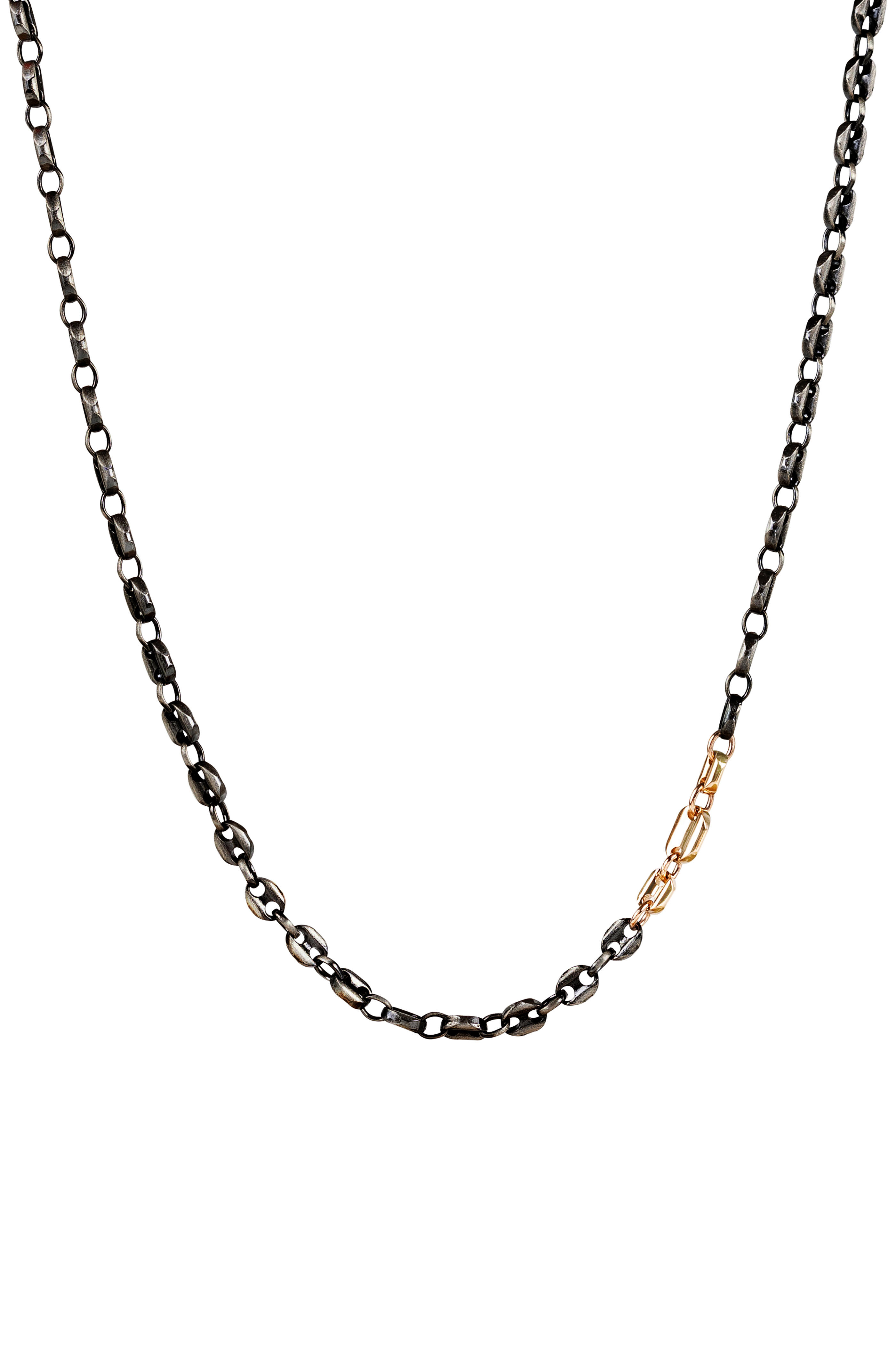 .925Suneera - Black Rhodium Gucci Link Necklace