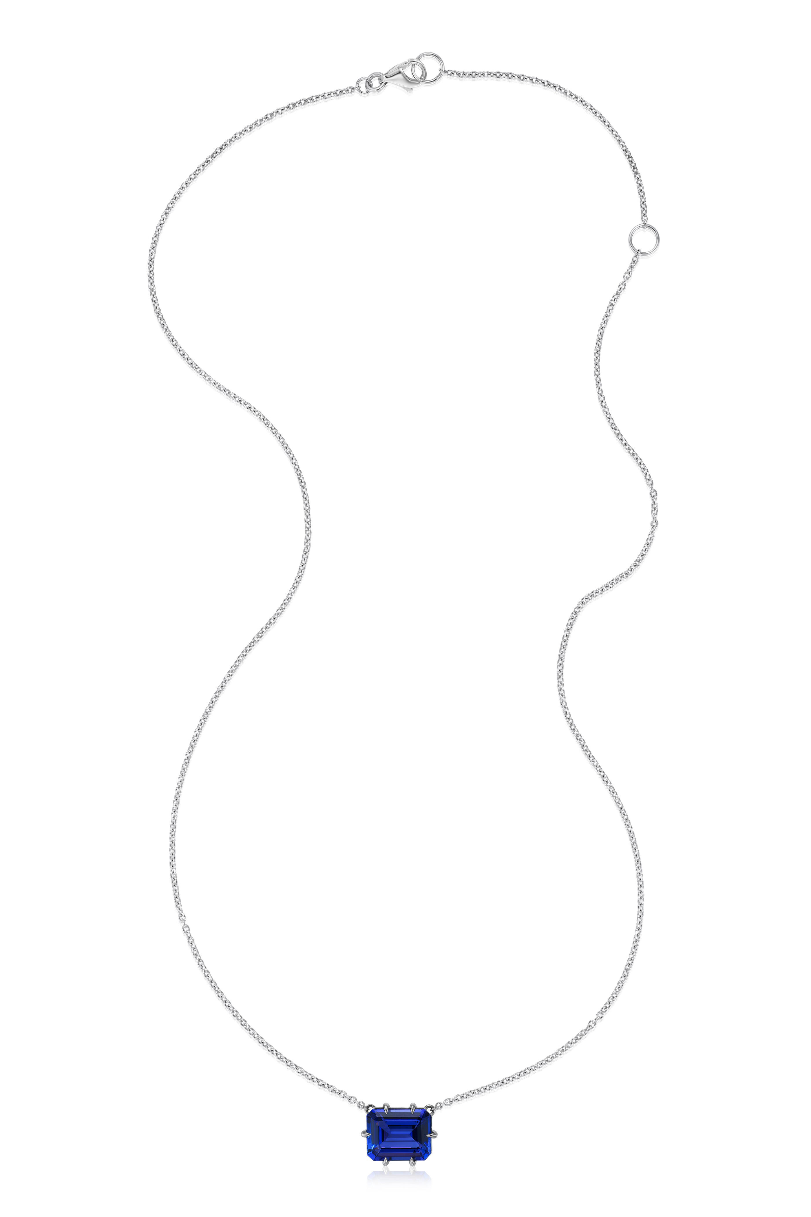 Nam Cho - 18k White Gold Tanzanite Pendant Necklace