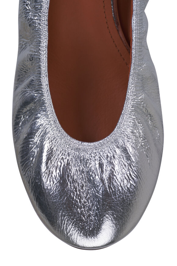 Lanvin - Ballerina Silver Metallic Leather Flat