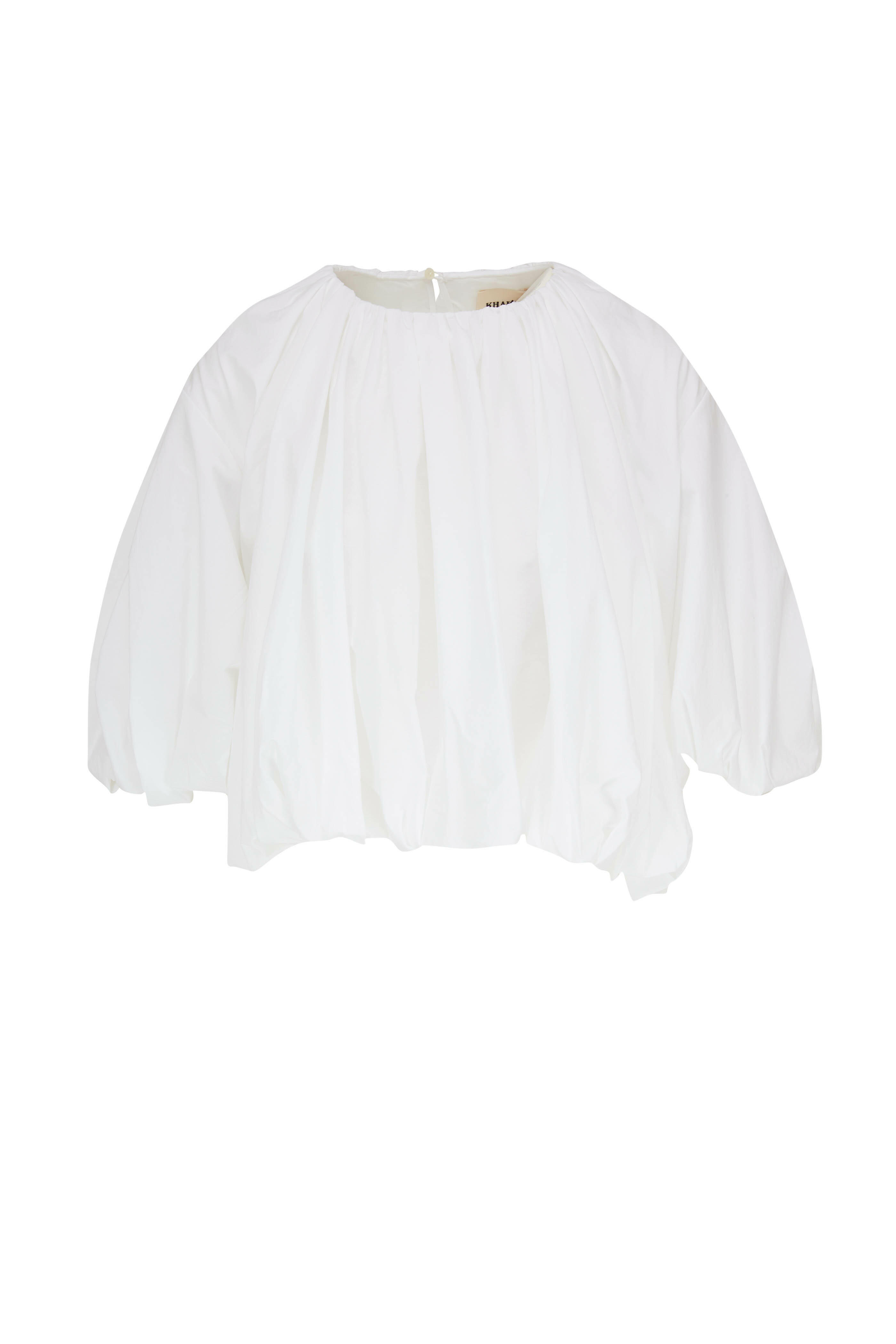【送料無料/新品】 Khaite - Alma White Lightweight Poplin Top | Mitchell Stores トップス