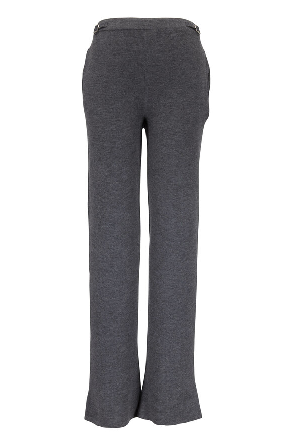 Gabriela Hearst - Diego Charcoal Gray Cashmere Knit Pant